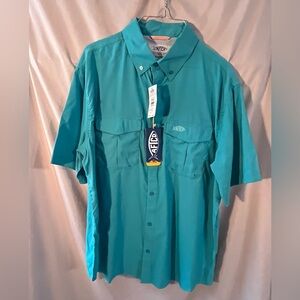 AFTCO Men's Vibrant Blue Casual Shirt